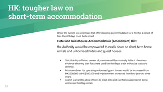 Under the current law, premises that offer sleeping accommodation for a fee for a period of
less than 28 days must be lice...
