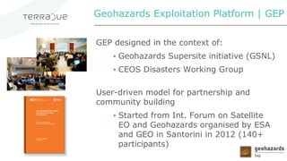 GEO Expert Advisory Group - ESA Thematic Exploitation Platforms ...