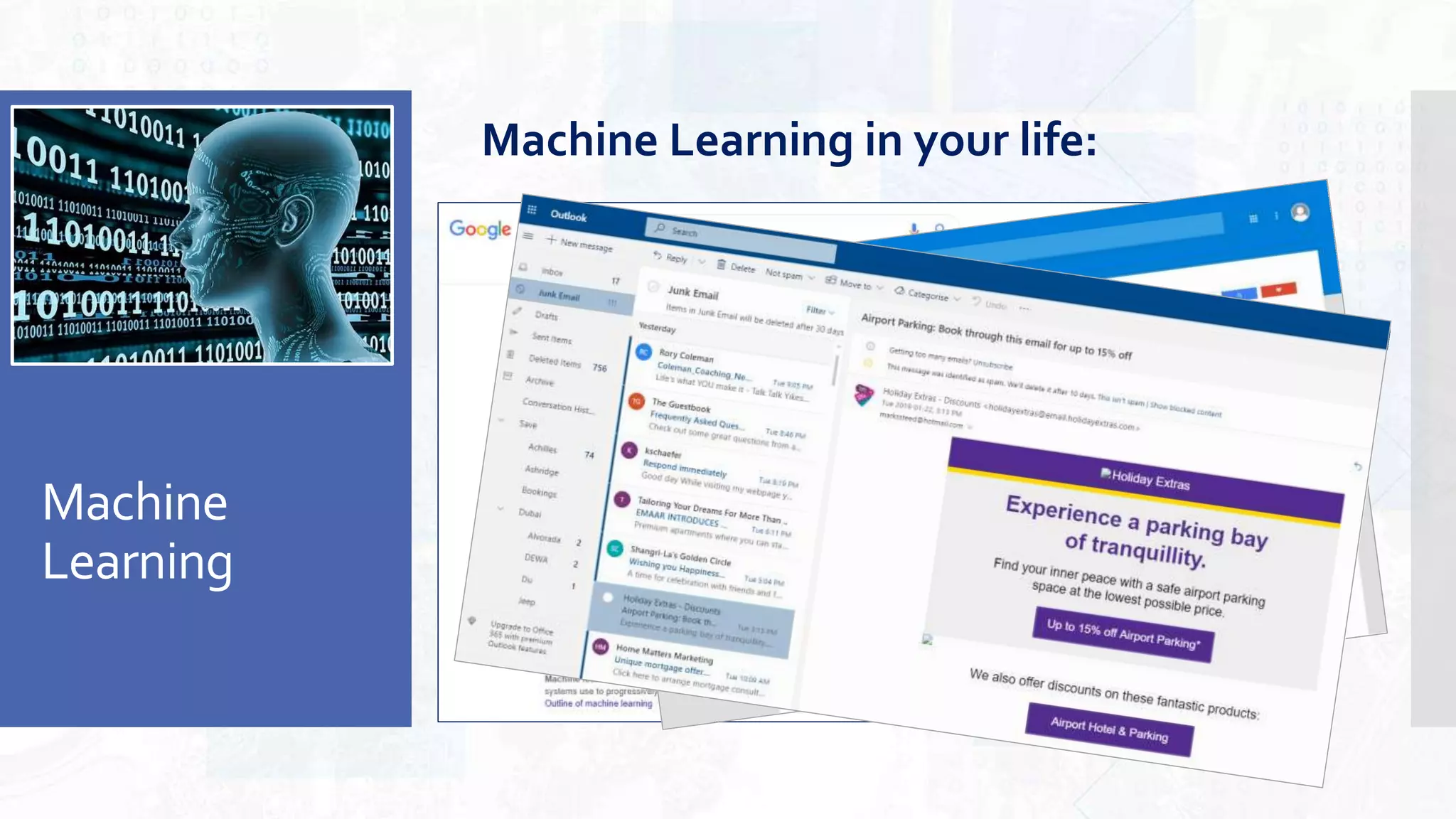 Machine
Learning
Machine Learning in your life:
 