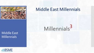 Middle East
Millennials
Middle East Millennials
Millennials
3
 