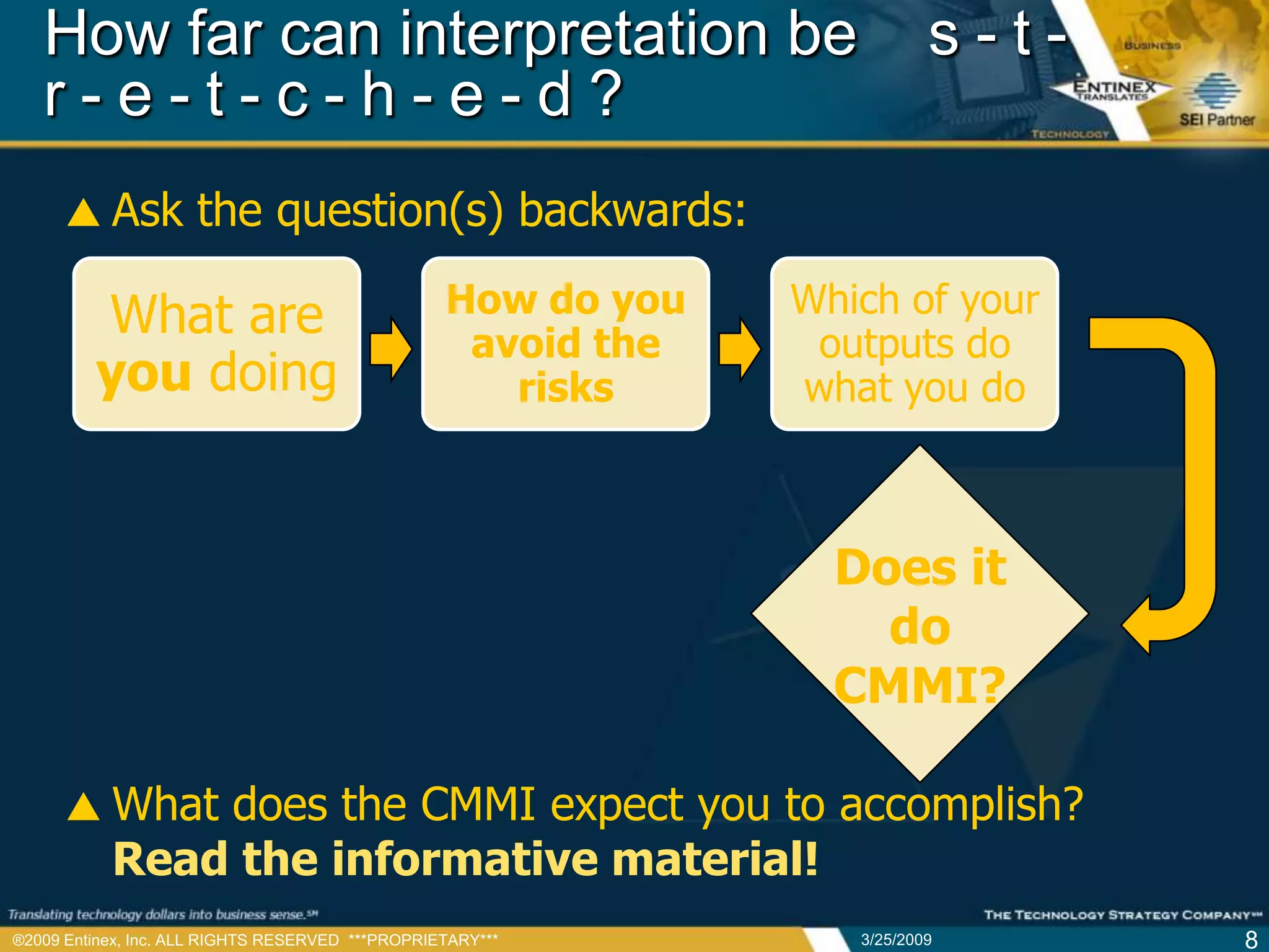 CMMI Guide to the Perplexed