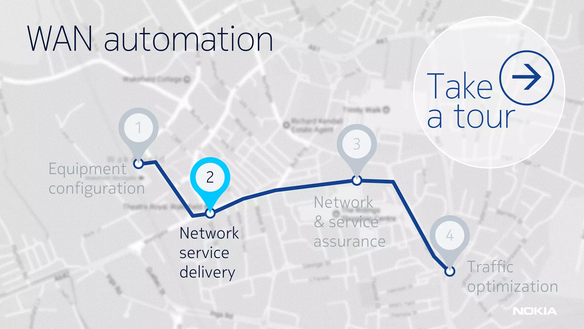 71 © Nokia 2018
WAN automation
Equipment
configuration
1
Network
service
delivery
2
Network
& service
assurance
Traffic
optimization
4
→Take
a tour
3
 
