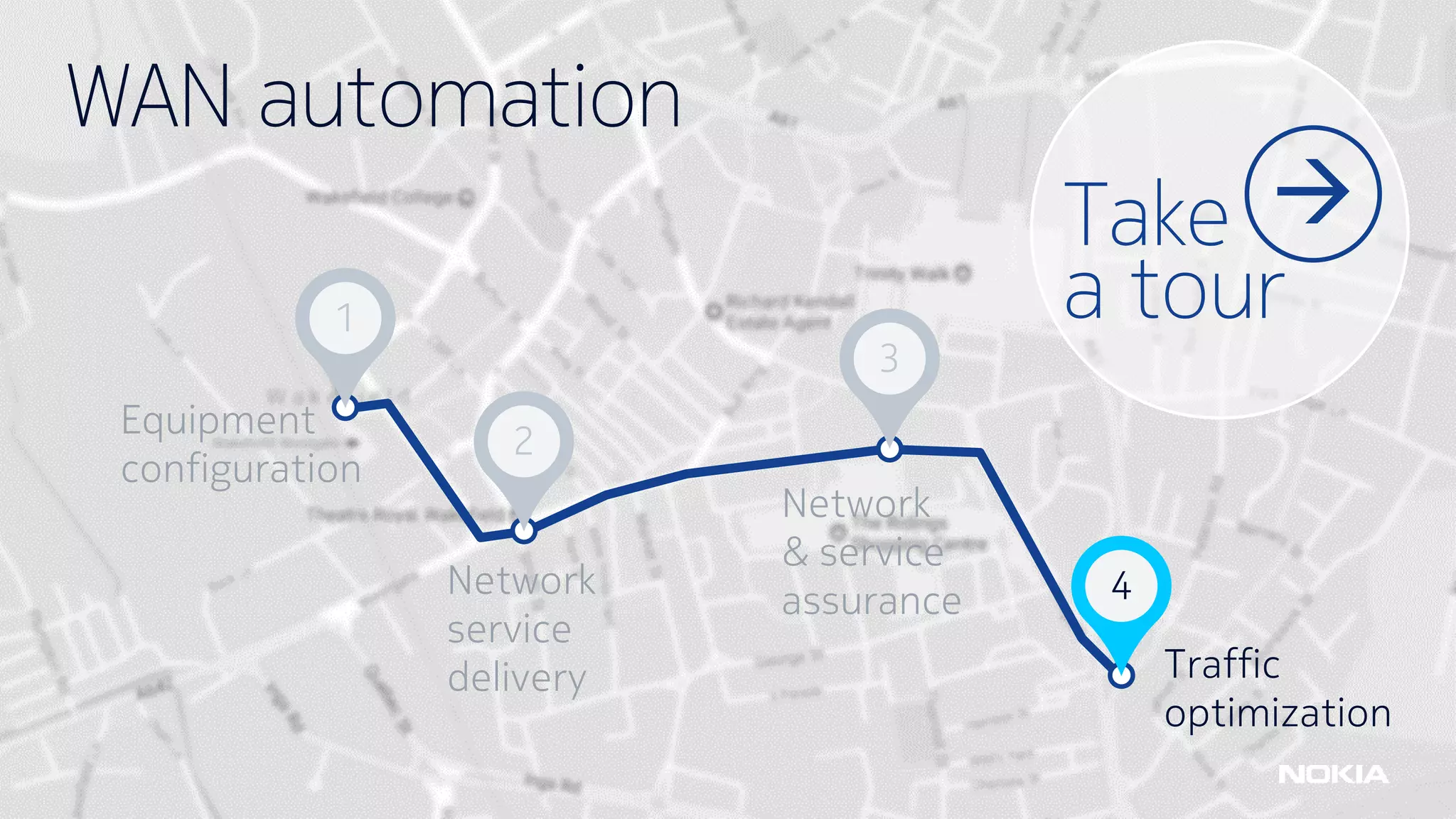 76 © Nokia 2018
WAN automation
Equipment
configuration
1
Network
service
delivery
2
Network
& service
assurance
Traffic
optimization
4
→Take
a tour
3
 