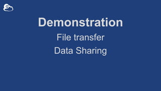 Demonstration
File transfer
Data Sharing
 