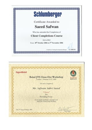 certificates