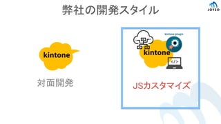 弊社の開発スタイル
対面開発 JSカスタマイズ
 