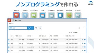 ノンプログラミングで作れる
 
