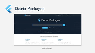 Dart: Packages
https://pub.dev
 