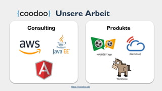 Consulting Produkte
HALBZEIT.app Alarmcloud
Workhorse
Unsere Arbeit
https://coodoo.de
 