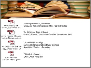 Second Generation Biofuels - Waste to Energy | PDF