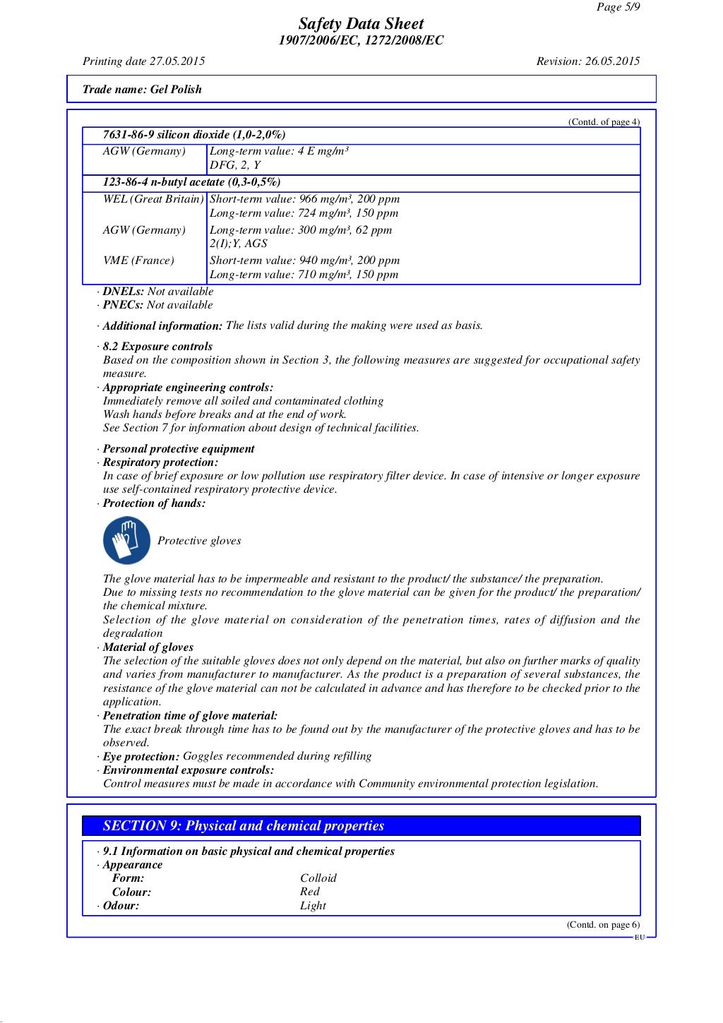 SGSMSDSIBN Gel Polish