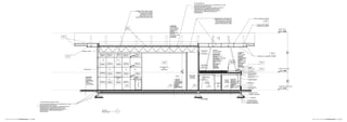 Ayşe Sarımustafa PageProfessional 20 Ayşe Sarımustafa PageProfessional 21
SLOPE
STRUCTURAL STEEL LINTEL
WELDED TO STEEL BEAM
(MATCHING COLOR)
6 INCH MASONRY WALL
PARAPHET FRAMING
PLASTER&PAINT
WATERPROOF
MEMBRANE
ALUMINUM WINDOW FRAMES
WITH DOUBLE GLAZING
12 INCH MASONRY WALL
PLASTER&PAINT
6 INCH MASONRY WALL
PLASTER&PAINT
BACKSTAGE
STORAGE
35.99 SQM
OFFICE
14.58 SQM
PRAYER
ROOM
17.48 SQM
2 INCH CUT BLOCK
FOR BEAM FACING
TIMBER SKIRTING
FOR PLASTER&PAINT
SLIP JOINT ANCHOR
FASTEN TO STEEL BEAM
6 INCH MASONRY WALL
PLASTER&PAINT
PARAPHET TO
END ROOF LAYERING
STAGE
BADMINTON
COURTS
MULTIPURPOSE
HALL
282.02 SQM
GLASS OFFICE
SEPERATION
SPANDREL PANEL
CURTAIN WALL
DRIPPING EDGE FINISH PROFILE
(MATCHING COLOR
NATURAL STONE PROFILE
TO END STUCCO
ALUMINUM SILL
(MATCHING COLOR)
LEVELING CONCRETE
CRUSHED AGGREGATE
8800
[28'-10"]
GROUND FLOOR LEVEL
FFL ±0000
FIRST FLOOR LEVEL
FFL +4200
9450
[31']
4200
[13'-9"]
ROOF LEVEL
FFL +13650
FILTER LAYER
(GEOTEXTILE)
THERMAL INSULATION
2X WATERPROOFING
MEMBRANE
GYPSUM BASED
CEILING BOARD
REINFORCED SCREED
80mm
STEEL FLOOR
STRUCTURE
PRECAST CONCRETE
PLANKS 150mm
SUPPORT FRAMING
ALUMINUM ROOF
CLADDING
METAL TOP RAIL
DOUBLE LAYER
LAMINATED GLASS
STEEL PROFILE
FL150 FILTER LAYER
WATER RESERVOIR&
DRAINAGE LAYER
PL300 PROTECTION LAYER
(GEOTEXTILE)
PRECAST CONCRETE
ROOF PLANKS
ROOT RESISTANT WATERPROOFING
INSULATION PANEL
REINFORCED SCREED
80mm
VAPOUR CONTROL LAYER
EXTENTIVE SUBSTRATE
VEGETATION
STRUCTURAL FRAMING
(WORKS LIKE CANOPY)
WHITE ALUMINUM CLADDING
AL2
ANTHRACITE ALUMINUM CLADDING
AL3
STANDING SEAM
ALUMINUM SHEET
BREATHER MEMBRANE
THERMAL INSULATION
VAPOUR CONTROL
MEMBRANE
STEEL DECK BEARING
STRUCTURE
STEEL ROOF STRUCTURE
GYPSUM BASED
CEILING BOARD
NATURAL STONE
CLADDING 20mm
MORTAR 10mm
WATERPROOF OR
FILTER (GEOTEXTILE)
SCREED
LEAN CONCRETE
COMPACTED GROUND
GYPSUM BASED
CEILING BOARD
STEEL FLOOR
STRUCTURE
FLOOR FINISH
SCREED 50 mm
WATERPROOF OR FILTER
(GEOTEXTILE)
THERMAL INSULATION
2 X WATERPROOF
MEMBRANE
REINFORCED CONCRETE
FLOOR
CRUSHED AGGREGATE
SOIL
LEVELING CONCRETE
CRUSHED AGGREGATE
DRAINAGE
DRAINAGE PLATE
THERMAL ISOLATION
WATERPROOFING
FLOOR FINISH
SCREED 50 mm
WATERPROOF OR
FILTER (GEOTEXTILE)
THERMAL INSULATION
2 X WATERPROOF
MEMBRANE
REINFORCED
CONCRETE FLOOR
CRUSHED AGGREGATE
SOIL
ROOF&TERRACES
1. ALL STRUCTURAL ELEMENTS TO BE CONSTRUCTED TO C&S'
DESIGN,DETAILS AND SECTIONS.
2. MAIN CONTRACTOR TO ENSURE ALL AREAS EXPOSED TO
CONDENSATION OR IMMERSED IN WATER TO BE
WATERPROOFED. MAIN CONTRACTOR TO RAISE TO
CONSULTANTS IF THERE ARE DEVIATION OR
DISCREPANCIES.
ALUMINUM ROOF TO BE SUPPLIED
AND INSTALLED BY OTHERS, ALL
ROOF STRUCTURAL ELEMENTS
TO BE CONSTRUCTED TO C&S'
DESIGN,DETAILS AND SECTIONS.
PA1
AL2
CR2CR2 CR2VN1
CR1CR1
AL3
AL2
AL6
CW-AL1 CW-SPCW-SPCW-SP CW-AL1
CW-AL1CW-GL CW-GL CW-AL1 CW-AL1
CW-AL1CW-GL CW-GL CW-GLCW-AL1
CW-AL1CW-GLCW-GLCW-AL1
PA1
ALUMINUM AND GLAZED CURTAIN
WALL TO BE SUPPLIED AND
INSTALLED BY OTHERS,
ACCORDING TO FACADE
CONSULTANTS' AND C&S'
DESIGN,DETAILS AND SECTIONS
1. ALL STRUCTURAL ELEMENTS TO BE CONSTRUCTED TO C&S'
DESIGN,DETAILS AND SECTIONS.
2. MAIN CONTRACTOR TO ENSURE ALL AREAS EXPOSED TO
CONDENSATION OR IMMERSED IN WATER TO BE
WATERPROOFED. MAIN CONTRACTOR TO RAISE TO
CONSULTANTS IF THERE ARE DEVIATION OR
DISCREPANCIES.
FOUNDATION&GROUND FLOOR
+4500
+2500
+3100
+5450
+7800
DWG NO - P-01
Copyrighted -All rights reserved. No
part of this design to be altered or
reproduced without written permission
from TRUSTENG.
PROJECT
PROPOSED
COMMUNITY CENTER
SH.FOAKAIDHOO
CLIENT
SH.FOAKAIDHOO
COUNCIL
AyseArchitect
July 2019Date
Zuhal&HaadyStructure
SP14512018
CONTACT: 7902490
VINYL FINISH FOR
BADMINTON COURT
MATERIAL KEY-FINISHES
CURTAIN WALL- DOUBLE GLAZING
RAL 7016
CURTAIN WALL- ALUMINUM PANEL
RAL 9010
CW-SP
CURTAIN WALL- SPANDREL PANEL
RAL 7016
CW-GL
ALUMINUM CLADDING
RAL 9010
CW-AL1
AL2
AL3
ALUMINUM CLADDING
RAL 7016
PLASTER&EXTERIOR GRADE PAINT
FINISH
RAL 9010
PA1
SELECTED STONE VENEER FINISH
(BEIGE COLOR)
ST1
SELECTED WOOD
VENEERED ALUMINUM
PROFILE
(TEAK WOOD)
AL4
PAINTED STEEL STRUCTURE
RAL 9010
PAINTED ALUMINUM
PROFILE
RAL 7016
(ALL GLAZING&WINDOW
PROFILES)
AL5
SS
VN1
CR1
CR2
CR3
CERAMIC TYPE 1
CERAMIC TYPE 2
CERAMIC TYPE 3
STANDING SEAM
ALUMINUM SHEET
RAL 9010
AL6
NOTES:
1. STRUCTURAL ELEMENTS TO BE CONSTRUCTED
TO C&S' DESIGN,DETAILS AND SECTIONS.
2. ALL WET AND SEMI WET AREAS TO HAVE
DRAINAGE OUTLETS. MAIN CONTRACTOR AND
C&S TO PROPOSE ON THE WATER SUPPLY AND
DISCHARGE TO THE SEWER.
3. MAIN CONTRACTOR AND THE WATERPROOFING
SPECIALIST TO INSPECT ALL SURFACES TO
RECEIVE WATERPROOFING AND TO INFORM
CONSULTANTS IF THERE IS ANY CONDITION,
WHICH PREVENTS THE PROPER APPLICATION OF
THE WATERPROOFING MATERIALS.
4. MAIN CONTRACTOR TO ENSURE ALL AREAS
EXPOSED TO CONDENSATION OR IMMERSED IN
WATER TO BE WATERPROOFED. MAIN
CONTRACTOR TO RAISE TO CONSULTANTS IF
THERE ARE DEVIATION OR DISCREPANCIES.
SECTION
SCALE:1/100
1
SLOPE
STRUCTURAL STEEL LINTEL
WELDED TO STEEL BEAM
(MATCHING COLOR)
6 INCH MASONRY WALL
PARAPHET FRAMING
PLASTER&PAINT
WATERPROOF
MEMBRANE
ALUMINUM WINDOW FRAMES
WITH DOUBLE GLAZING
12 INCH MASONRY WALL
PLASTER&PAINT
6 INCH MASONRY WALL
PLASTER&PAINT
BACKSTAGE
STORAGE
35.99 SQM
OFFICE
14.58 SQM
PRAYER
ROOM
17.48 SQM
2 INCH CUT BLOCK
FOR BEAM FACING
TIMBER SKIRTING
FOR PLASTER&PAINT
SLIP JOINT ANCHOR
FASTEN TO STEEL BEAM
6 INCH MASONRY WALL
PLASTER&PAINT
PARAPHET TO
END ROOF LAYERING
STAGE
BADMINTON
COURTS
MULTIPURPOSE
HALL
282.02 SQM
GLASS OFFICE
SEPERATION
SPANDREL PANEL
CURTAIN WALL
DRIPPING EDGE FINISH PROFILE
(MATCHING COLOR
NATURAL STONE PROFILE
TO END STUCCO
ALUMINUM SILL
(MATCHING COLOR)
LEVELING CONCRETE
CRUSHED AGGREGATE
8800
[28'-10"]
GROUND FLOOR LEVEL
FFL ±0000
FIRST FLOOR LEVEL
FFL +4200
9450
[31']
4200
[13'-9"]
ROOF LEVEL
FFL +13650
FILTER LAYER
(GEOTEXTILE)
THERMAL INSULATION
2X WATERPROOFING
MEMBRANE
GYPSUM BASED
CEILING BOARD
REINFORCED SCREED
80mm
STEEL FLOOR
STRUCTURE
PRECAST CONCRETE
PLANKS 150mm
SUPPORT FRAMING
ALUMINUM ROOF
CLADDING
METAL TOP RAIL
DOUBLE LAYER
LAMINATED GLASS
STEEL PROFILE
FL150 FILTER LAYER
WATER RESERVOIR&
DRAINAGE LAYER
PL300 PROTECTION LAYER
(GEOTEXTILE)
PRECAST CONCRETE
ROOF PLANKS
ROOT RESISTANT WATERPROOFING
INSULATION PANEL
REINFORCED SCREED
80mm
VAPOUR CONTROL LAYER
EXTENTIVE SUBSTRATE
VEGETATION
STRUCTURAL FRAMING
(WORKS LIKE CANOPY)
WHITE ALUMINUM CLADDING
AL2
ANTHRACITE ALUMINUM CLADDING
AL3
STANDING SEAM
ALUMINUM SHEET
BREATHER MEMBRANE
THERMAL INSULATION
VAPOUR CONTROL
MEMBRANE
STEEL DECK BEARING
STRUCTURE
STEEL ROOF STRUCTURE
GYPSUM BASED
CEILING BOARD
NATURAL STONE
CLADDING 20mm
MORTAR 10mm
WATERPROOF OR
FILTER (GEOTEXTILE)
SCREED
LEAN CONCRETE
COMPACTED GROUND
GYPSUM BASED
CEILING BOARD
STEEL FLOOR
STRUCTURE
FLOOR FINISH
SCREED 50 mm
WATERPROOF OR FILTER
(GEOTEXTILE)
THERMAL INSULATION
2 X WATERPROOF
MEMBRANE
REINFORCED CONCRETE
FLOOR
CRUSHED AGGREGATE
SOIL
LEVELING CONCRETE
CRUSHED AGGREGATE
DRAINAGE
DRAINAGE PLATE
THERMAL ISOLATION
WATERPROOFING
FLOOR FINISH
SCREED 50 mm
WATERPROOF OR
FILTER (GEOTEXTILE)
THERMAL INSULATION
2 X WATERPROOF
MEMBRANE
REINFORCED
CONCRETE FLOOR
CRUSHED AGGREGATE
SOIL
ROOF&TERRACES
1. ALL STRUCTURAL ELEMENTS TO BE CONSTRUCTED TO C&S'
DESIGN,DETAILS AND SECTIONS.
2. MAIN CONTRACTOR TO ENSURE ALL AREAS EXPOSED TO
CONDENSATION OR IMMERSED IN WATER TO BE
WATERPROOFED. MAIN CONTRACTOR TO RAISE TO
CONSULTANTS IF THERE ARE DEVIATION OR
DISCREPANCIES.
ALUMINUM ROOF TO BE SUPPLIED
AND INSTALLED BY OTHERS, ALL
ROOF STRUCTURAL ELEMENTS
TO BE CONSTRUCTED TO C&S'
DESIGN,DETAILS AND SECTIONS.
PA1
AL2
CR2CR2 CR2VN1
CR1CR1
AL3
AL2
AL6
CW-AL1 CW-SPCW-SPCW-SP CW-AL1
CW-AL1CW-GL CW-GL CW-AL1 CW-AL1
CW-AL1CW-GL CW-GL CW-GLCW-AL1
CW-AL1CW-GLCW-GLCW-AL1
PA1
ALUMINUM AND GLAZED CURTAIN
WALL TO BE SUPPLIED AND
INSTALLED BY OTHERS,
ACCORDING TO FACADE
CONSULTANTS' AND C&S'
DESIGN,DETAILS AND SECTIONS
1. ALL STRUCTURAL ELEMENTS TO BE CONSTRUCTED TO C&S'
DESIGN,DETAILS AND SECTIONS.
2. MAIN CONTRACTOR TO ENSURE ALL AREAS EXPOSED TO
CONDENSATION OR IMMERSED IN WATER TO BE
WATERPROOFED. MAIN CONTRACTOR TO RAISE TO
CONSULTANTS IF THERE ARE DEVIATION OR
DISCREPANCIES.
FOUNDATION&GROUND FLOOR
+4500
+2500
+3100
+5450
+7800
DWG NO - P-01
Copyrighted -All rights reserved. No
part of this design to be altered or
reproduced without written permission
from TRUSTENG.
PROJECT
PROPOSED
COMMUNITY CENTER
SH.FOAKAIDHOO
CLIENT
SH.FOAKAIDHOO
COUNCIL
AyseArchitect
July 2019Date
Zuhal&HaadyStructure
SP14512018
CONTACT: 7902490
VINYL FINISH FOR
BADMINTON COURT
MATERIAL KEY-FINISHES
CURTAIN WALL- DOUBLE GLAZING
RAL 7016
CURTAIN WALL- ALUMINUM PANEL
RAL 9010
CW-SP
CURTAIN WALL- SPANDREL PANEL
RAL 7016
CW-GL
ALUMINUM CLADDING
RAL 9010
CW-AL1
AL2
AL3
ALUMINUM CLADDING
RAL 7016
PLASTER&EXTERIOR GRADE PAINT
FINISH
RAL 9010
PA1
SELECTED STONE VENEER FINISH
(BEIGE COLOR)
ST1
SELECTED WOOD
VENEERED ALUMINUM
PROFILE
(TEAK WOOD)
AL4
PAINTED STEEL STRUCTURE
RAL 9010
PAINTED ALUMINUM
PROFILE
RAL 7016
(ALL GLAZING&WINDOW
PROFILES)
AL5
SS
VN1
CR1
CR2
CR3
CERAMIC TYPE 1
CERAMIC TYPE 2
CERAMIC TYPE 3
STANDING SEAM
ALUMINUM SHEET
RAL 9010
AL6
NOTES:
1. STRUCTURAL ELEMENTS TO BE CONSTRUCTED
TO C&S' DESIGN,DETAILS AND SECTIONS.
2. ALL WET AND SEMI WET AREAS TO HAVE
DRAINAGE OUTLETS. MAIN CONTRACTOR AND
C&S TO PROPOSE ON THE WATER SUPPLY AND
DISCHARGE TO THE SEWER.
3. MAIN CONTRACTOR AND THE WATERPROOFING
SPECIALIST TO INSPECT ALL SURFACES TO
RECEIVE WATERPROOFING AND TO INFORM
CONSULTANTS IF THERE IS ANY CONDITION,
WHICH PREVENTS THE PROPER APPLICATION OF
THE WATERPROOFING MATERIALS.
4. MAIN CONTRACTOR TO ENSURE ALL AREAS
EXPOSED TO CONDENSATION OR IMMERSED IN
WATER TO BE WATERPROOFED. MAIN
CONTRACTOR TO RAISE TO CONSULTANTS IF
THERE ARE DEVIATION OR DISCREPANCIES.
SECTION
SCALE:1/100
1
 