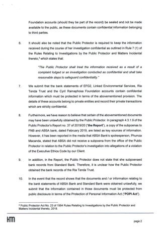 Public Protector Form.pdf Letter to the DJP regarding the public protector's record | PDF