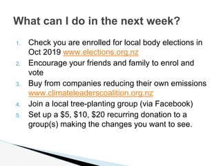 1. Check you are enrolled for local body elections in
Oct 2019 www.elections.org.nz
2. Encourage your friends and family t...