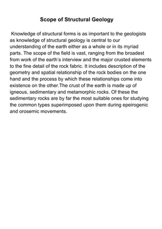 Application of structural geology to the solution of engineering ...