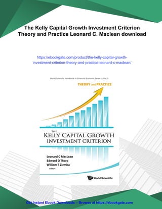 The Kelly Capital Growth Investment Criterion: Theory and Practice (World Scientific Handbook in Financial Economic Series， 3) [ハードカバー] Maclean， Leonard C.? Thorp， Edward O.; Ziemba， William T. The Kelly Capital Growth Investment Criterion: Theory and