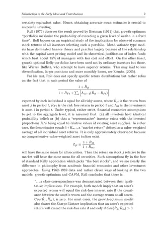 The Kelly Capital Growth Investment Criterion Theory and