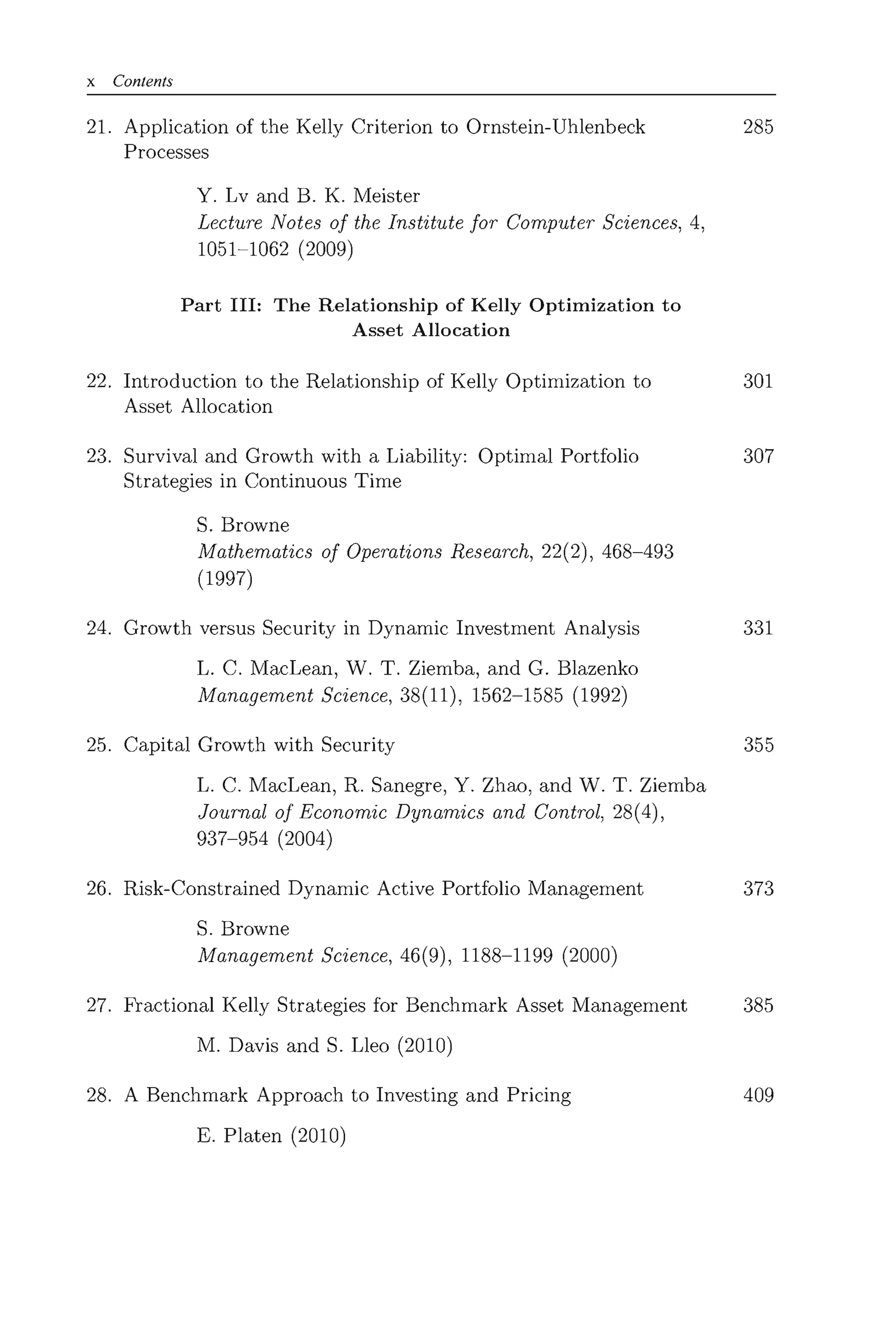 The Kelly Capital Growth Investment Criterion Theory and Practice Leonard  C. Maclean | PDF