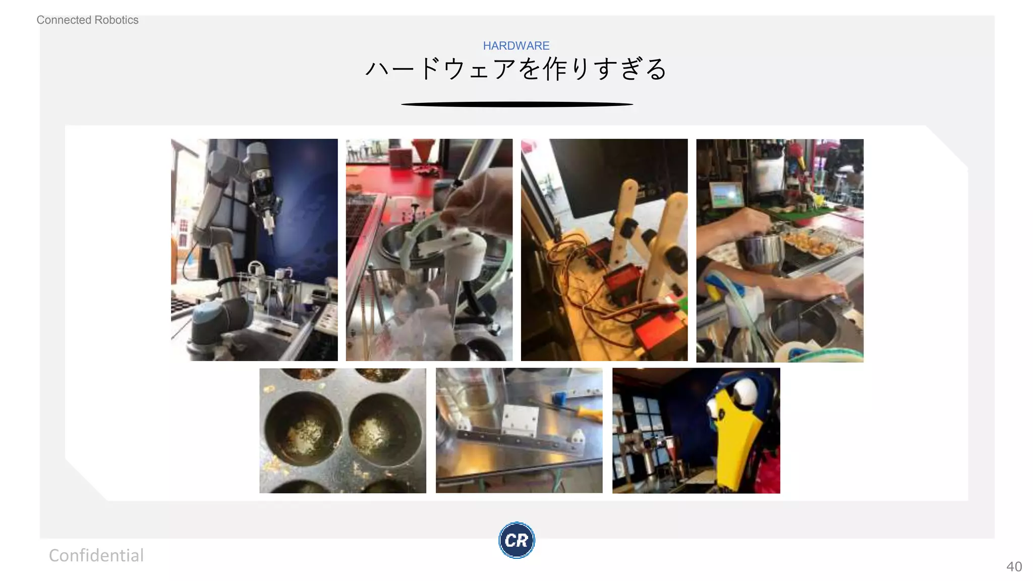 Connected Robotics
ハードウェアを作りすぎる
HARDWARE
Confidential
40
 