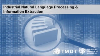 Industrial Natural Language Processing &
Information Extraction
 