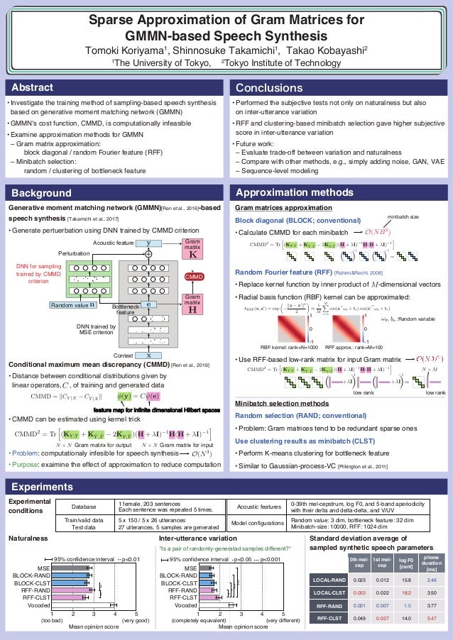 Sparse Approximation Of Gram Matrices For Gmmn Based Speech Synthesis