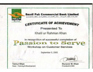 Customer Services Certificate