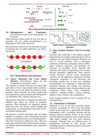 Polymers Life Graph Polymers Used in Everyday Life | PDF