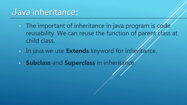 Inheritance in java | PPT