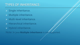Inheritance in java | PPT