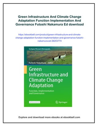 Green Infrastructure And Climate Change Adaptation Function ...