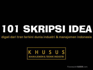 101 Indonesian Skripsi Idea