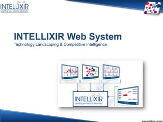 Title
Date
www.intellixir.com/en
INTELLIXIR Web System
Technology Landscaping & Competitive Intelligence
 