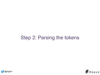 @asgrim
Step 2: Parsing the tokens
 