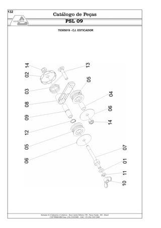 Semeato S/A Industria e Comércio - Rua Camilo Ribeiro 190 - Passo Fundo - RS - Brasil
CEP 99060-000 Fone: (54) 21032400 – SAC +55 (54) 2103 2400
132
PSL 09
70305019 - CJ. ESTICADOR
 