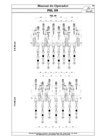 Semeato S/A Industria e Comércio - Rua Camilo Ribeiro 190 - Passo Fundo - RS - Brasil
CEP 99060-000 Fone: (54) 21032400 – SAC +55 (54) 2103 2400
17
PSL 09
PSL 098X50cm7X60cm
 