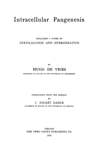 1910 (hugo de-vries)-intracellular_pangenesis