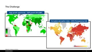 #%$#%$#
BUSINESS SWEDEN 3
The Challenge
Source: IMF, Transparency International
High growth opportunity – GDP growth 2018 (IMF)
Corruption perception index – 2018 (Transparency Intl)
 