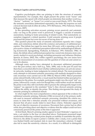 Association Priming Example Understanding Priming Effects In Social Psychology Daniel C Molden | PDF