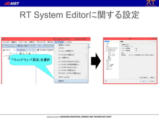 RT System Editorに関する設定
 