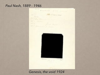 Paul Nash, 1889 - 1946
Genesis, the void 1924
 