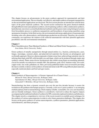 Green Synthesis And Applications Of Nanomaterials Rajni Garg | PDF