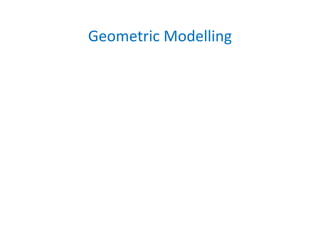 Geometric Modelling
 