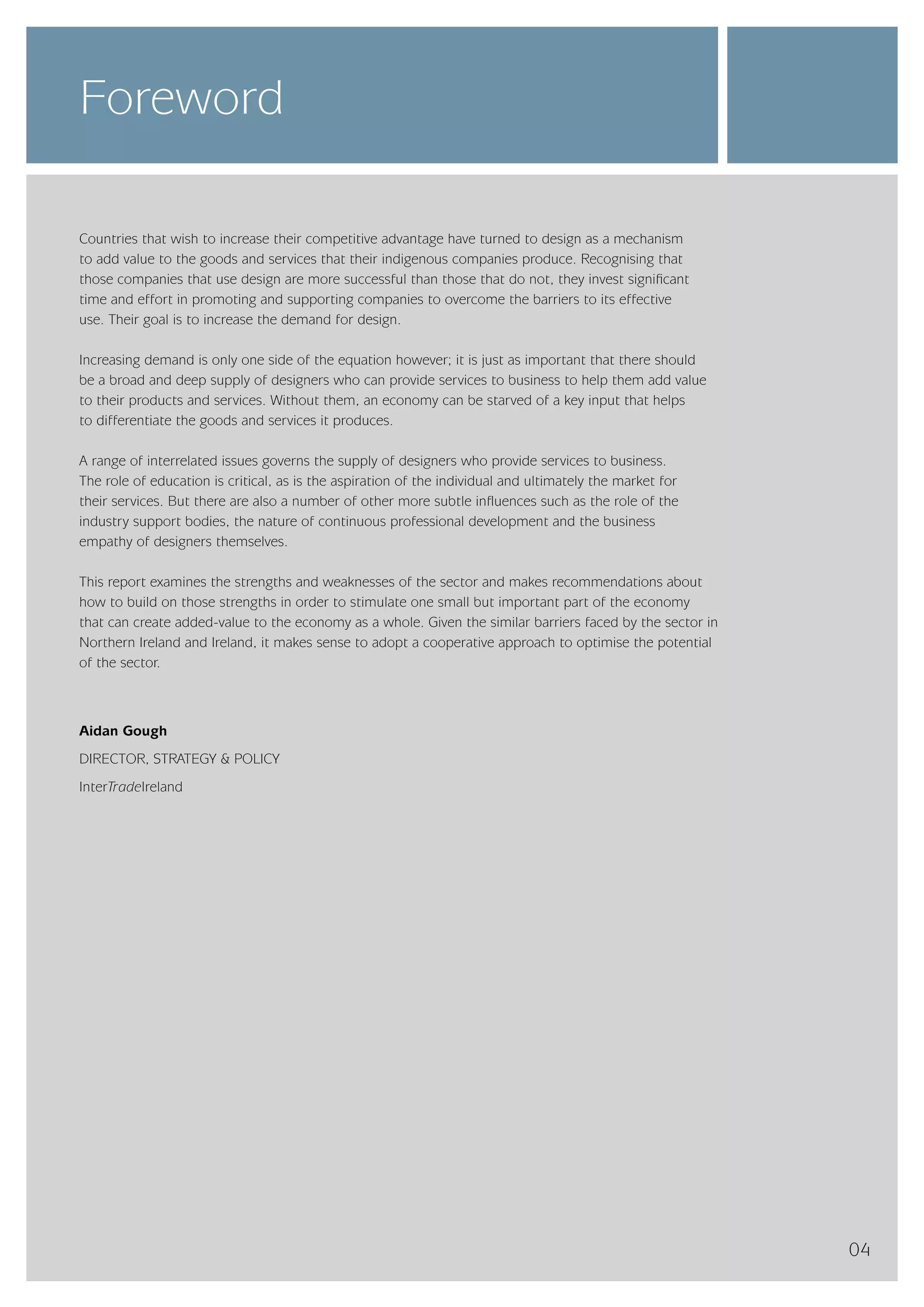 InterTradeIreland  - Design Services Sector