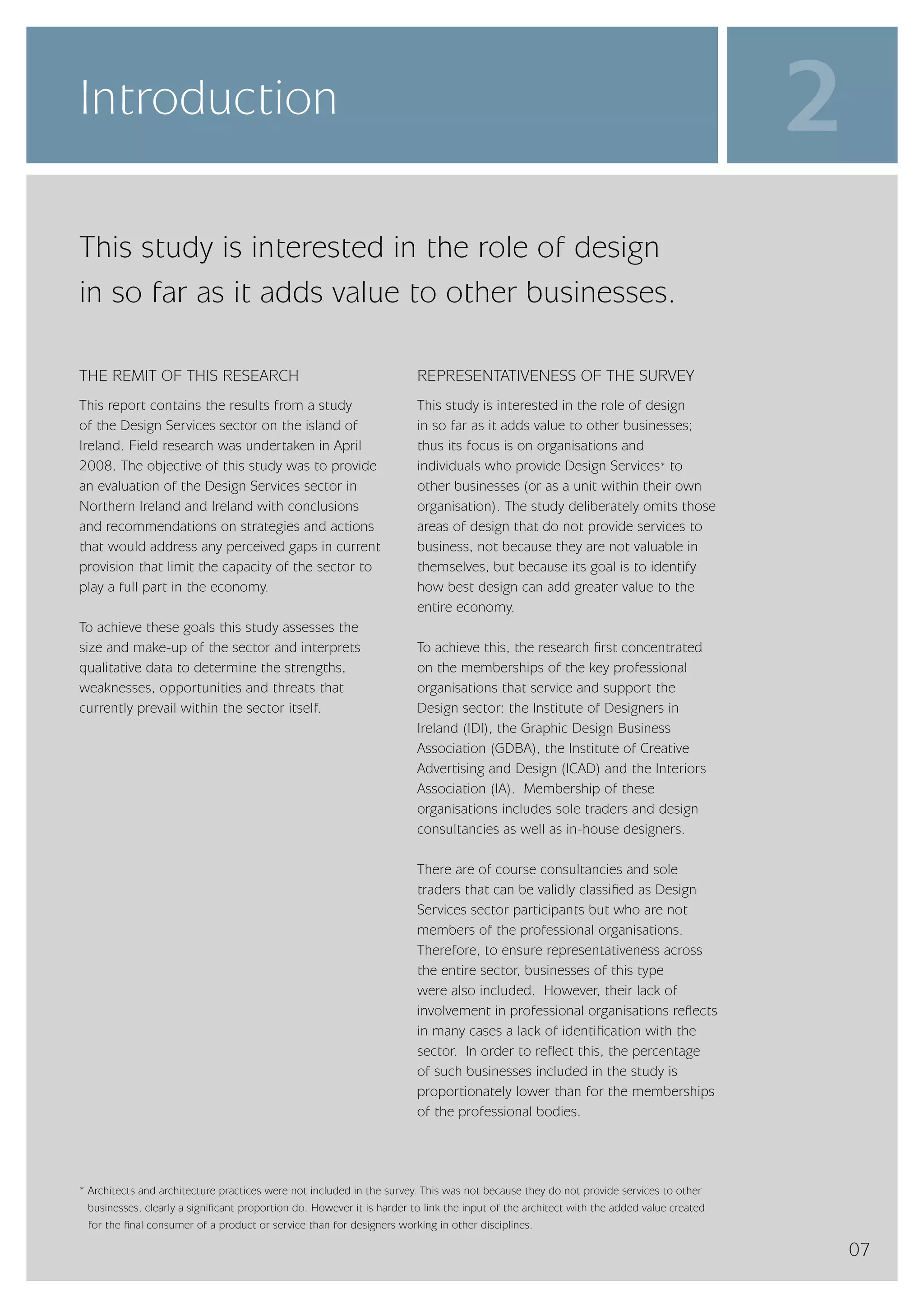 InterTradeIreland  - Design Services Sector