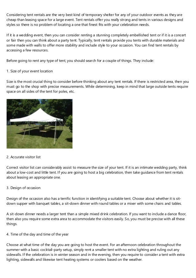 Make Your Outdoor Occasion Special With Tent Rentals
