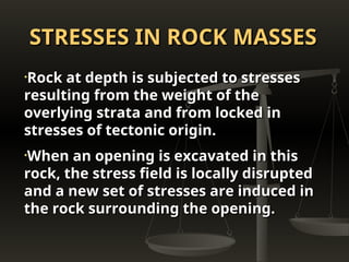 Comprehensive Overview of Stresses in Rock Masses for Geomechanics | PPT