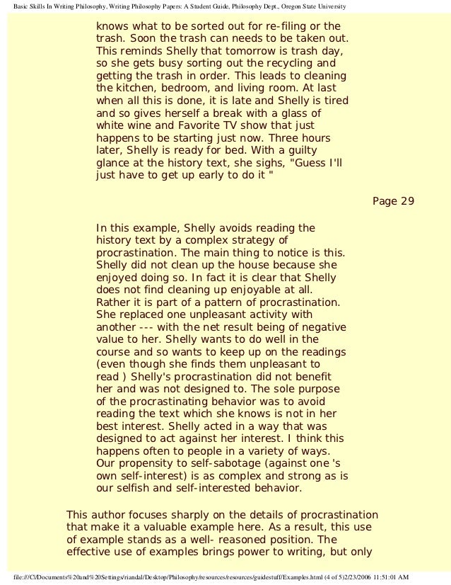 Writing philosophy papers