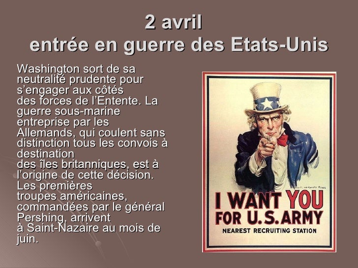 Cause De Lentree En Guerre Des Etats Unis En 1917