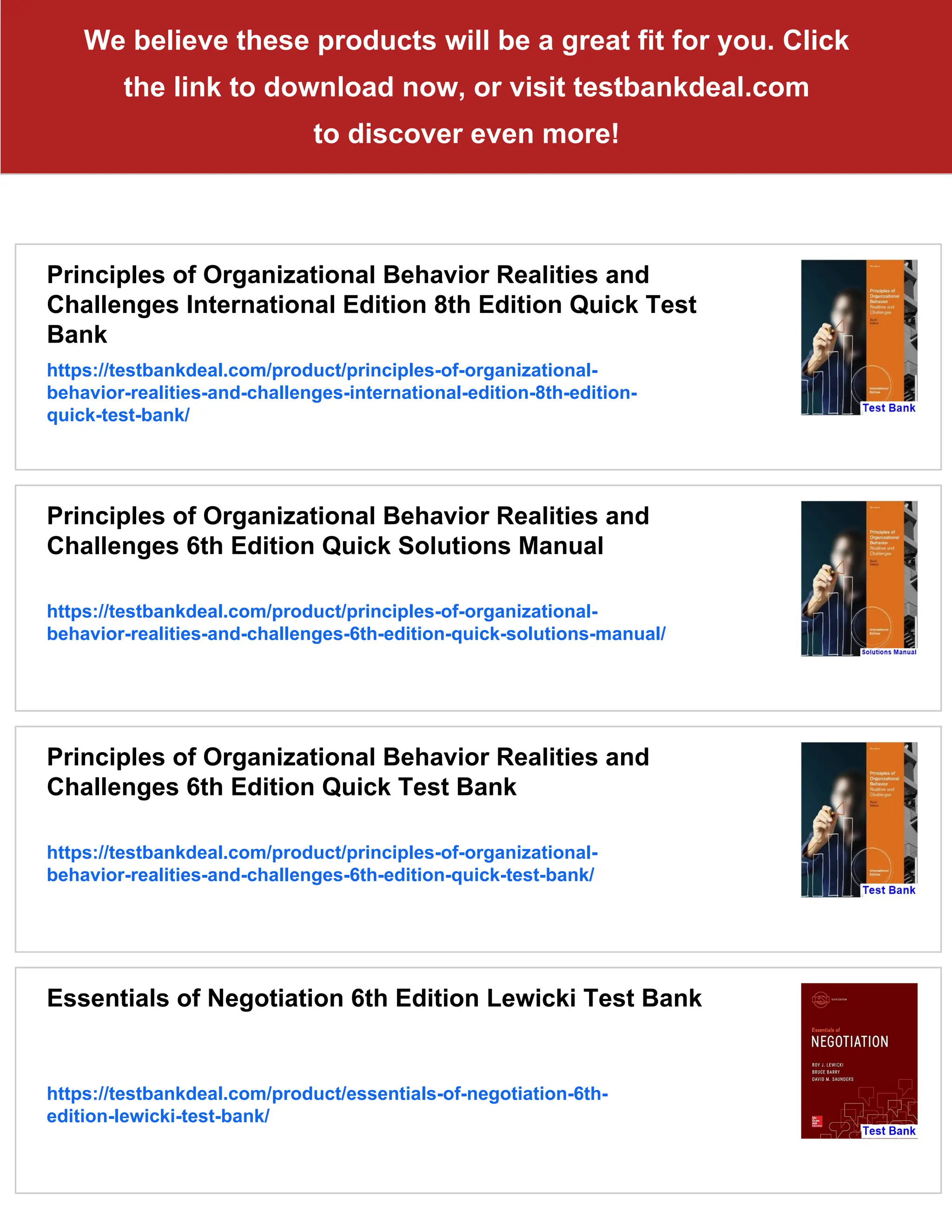 Principles of Organizational Behavior Realities and Challenges