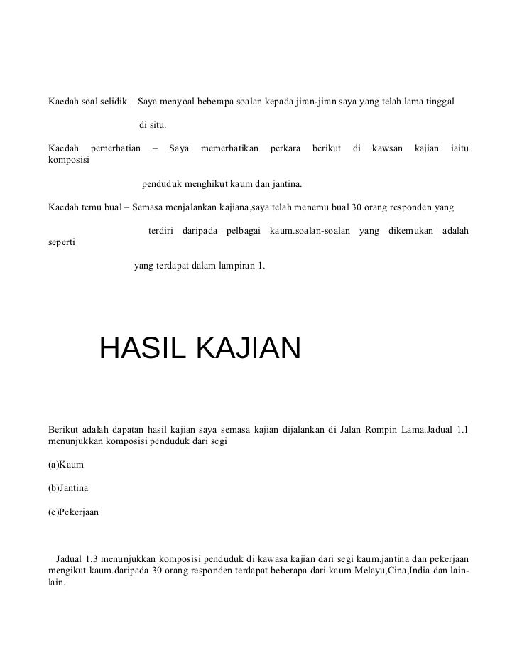 Contoh Jadual Kerja Kajian Lapangan Geografi Pt3 - Kontrak 